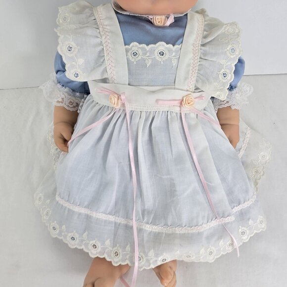 Vintage BERENGUER Reborn Baby Girl Doll 19” Eyelashes Weighted‎ Mohair Blond - Picture 7 of 16